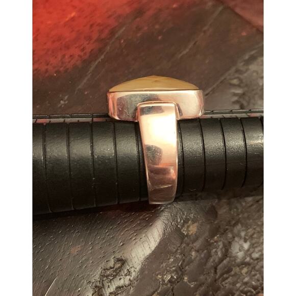 Whitney Kelly Sterling Silver and Mother of Pearl Ring Vintage - Picture 3 of 4